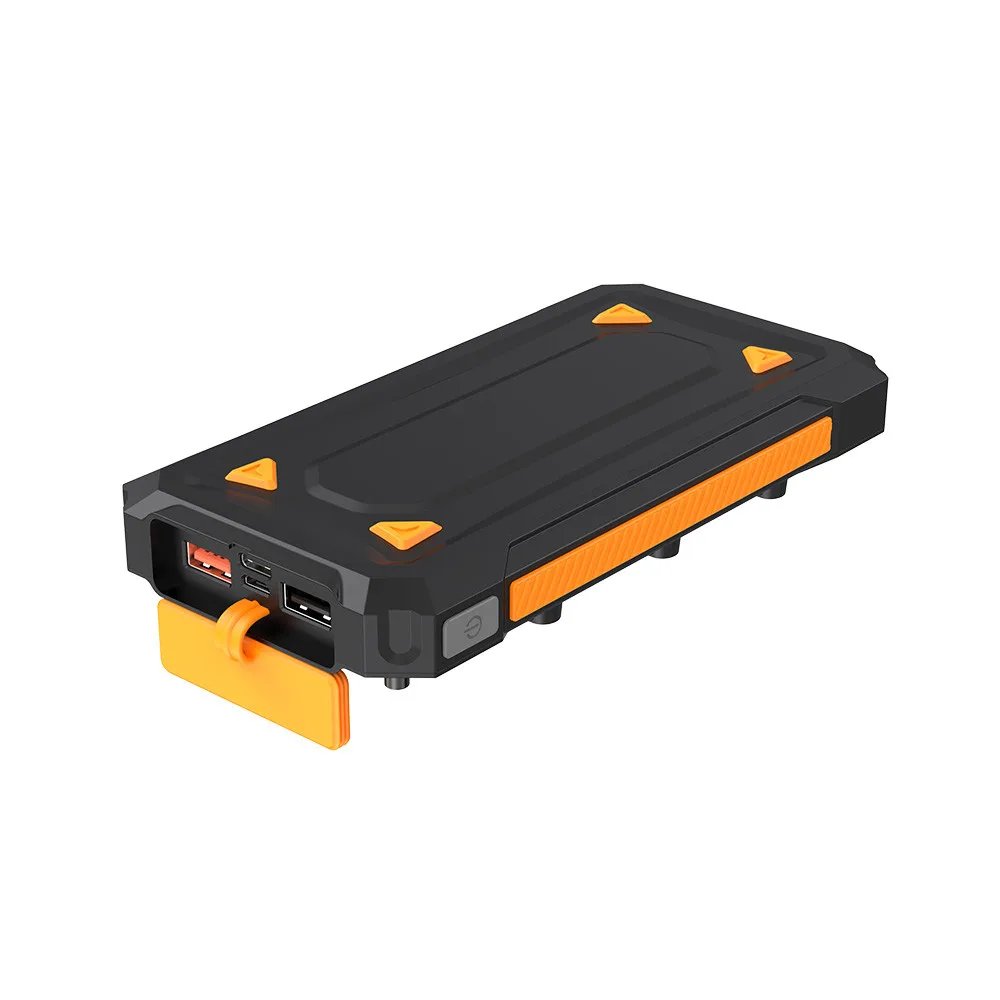 Portable Battery Charger PD 20W Wireless Charging 15W IP64 Waterproof Dual USB Solar Power Banks 10000mah for Outdoor Emergency