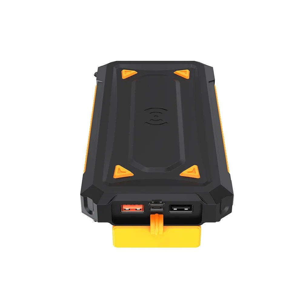 Portable Battery Charger PD 20W Wireless Charging 15W IP64 Waterproof Dual USB Solar Power Banks 10000mah for Outdoor Emergency