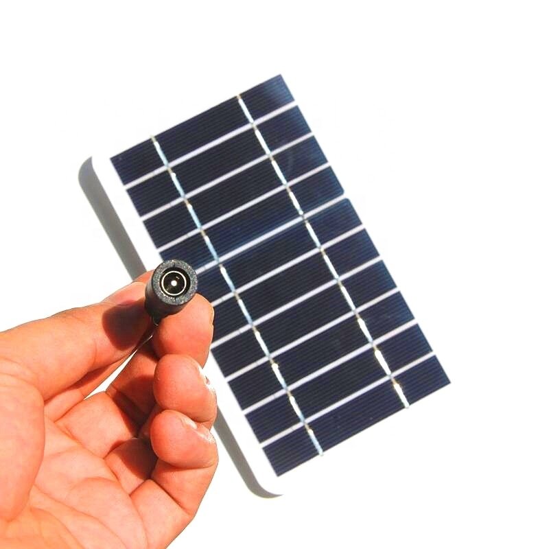 BUHESHUI Semi-Flexible Monocrystalline Silicon Solar Panel Charger DC5521 Output 2W 5V Waterproof Solar Charger for 3.7V Battery