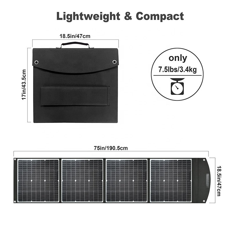 120W Portable Foldable Solar Panel Waterproof Design for Camping Phone and Cellphone Charr Cargadores Solares Para Celular