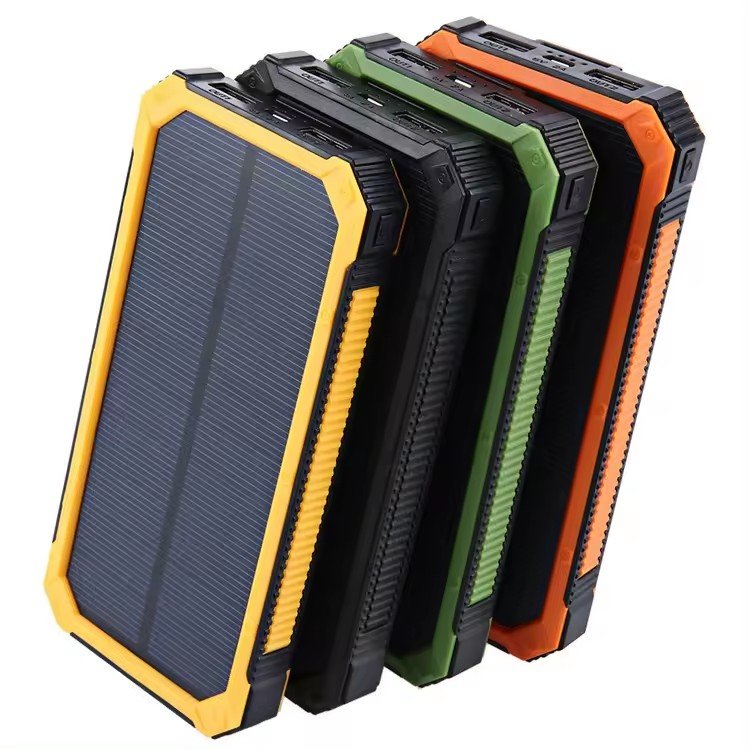 Outdoor Multifunctional Solar Power Bank Compass With Large Capacity 20000Mah Mobile Power Gift Waterproof With Emergency Light