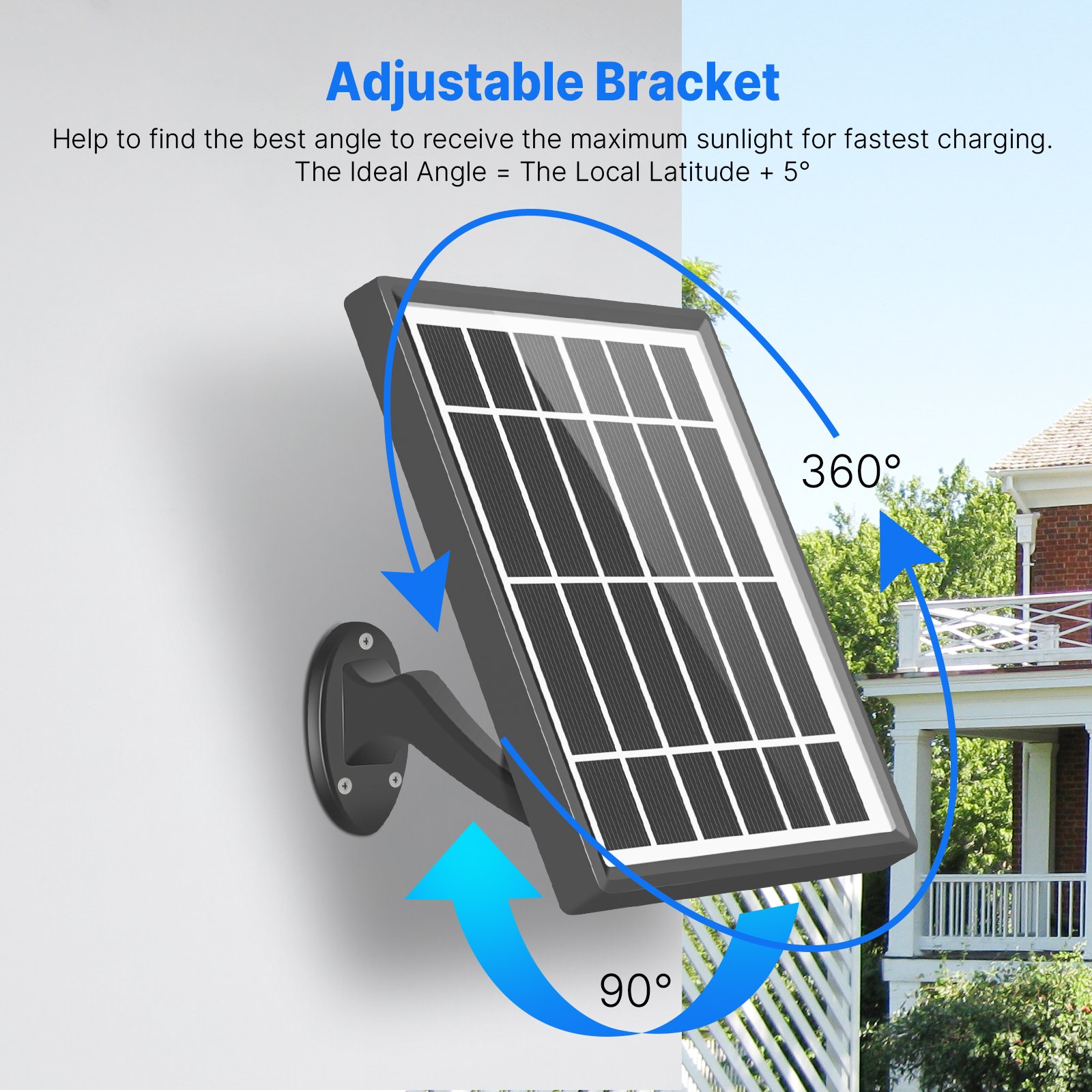 12v 5w solar panel charging for cctv security camera