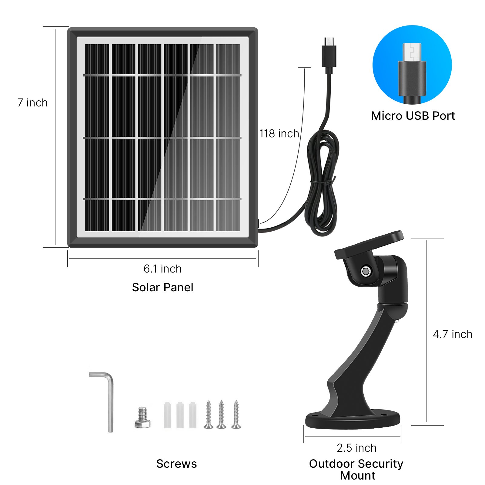 12v 5w solar panel charging for cctv security camera