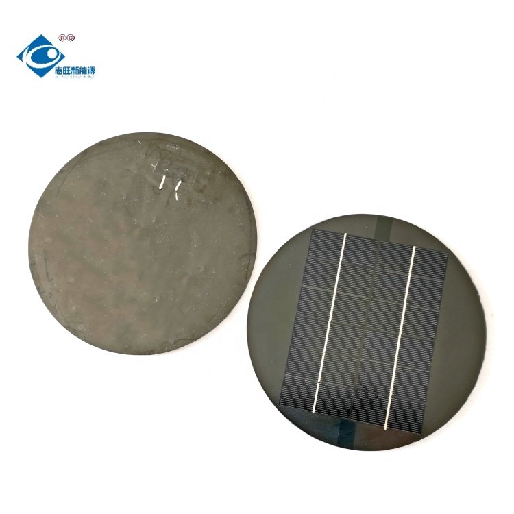 Glass Laminated Solar Panel ZW-Dia150-6VM Mini Solar Photovoltaic Panels 6V Mini Solar Panel Energy Charge 2.8W