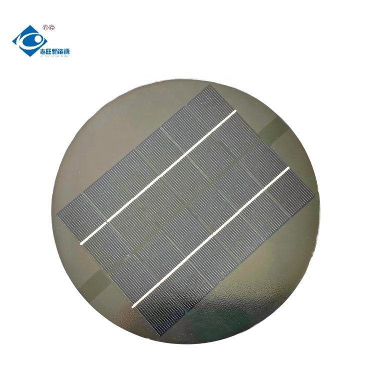 Glass Laminated Solar Panel ZW-Dia150-6VM Mini Solar Photovoltaic Panels 6V Mini Solar Panel Energy Charge 2.8W