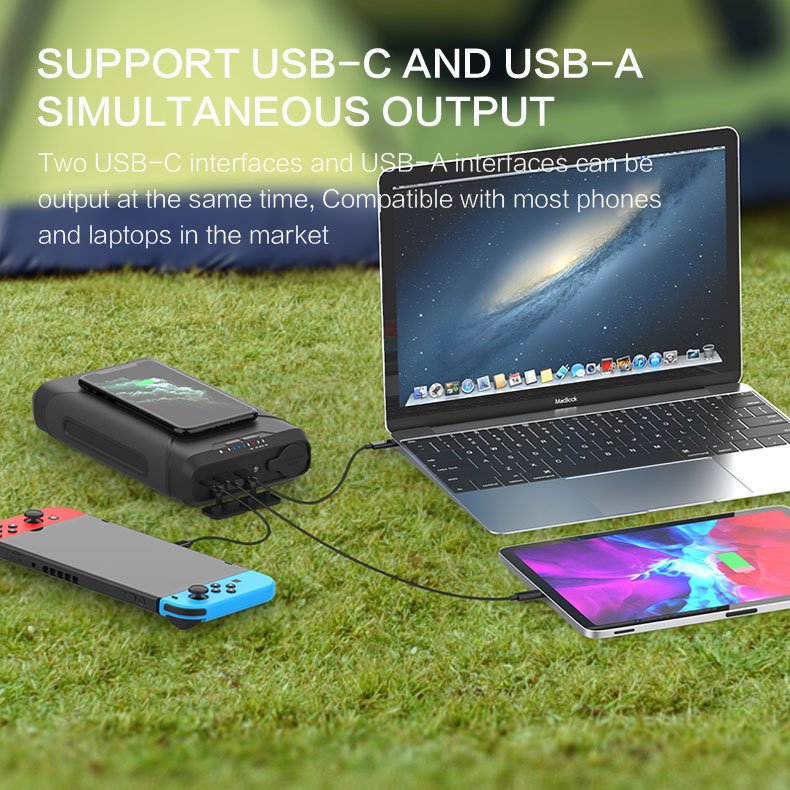 Large Capacity 24v 12V Outdoor Power Bank 60000mah 72000mah Fast Charging Laptop Portable Power banks