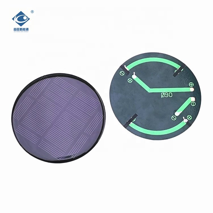 0.6W Epoxy Resin Solar Panel ZW-Dia90 Lightweight Silicon Solar Panel Module 5V Mini Portable Solar Panel Charger