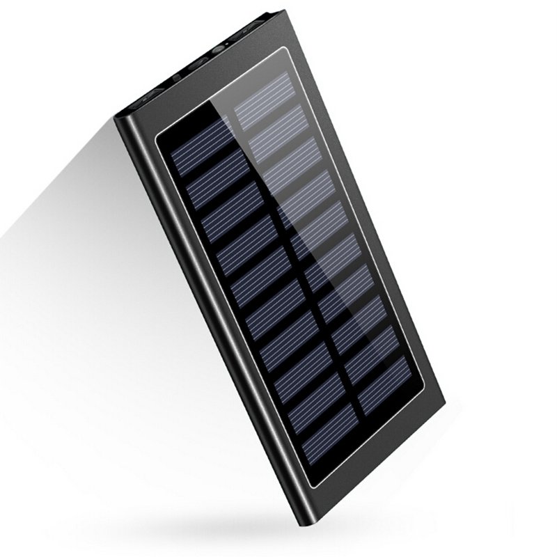 China Factory Slim Solar Power Bank 10000mAh Portable Charger Aluminum External Battery Backup Ultra Thin