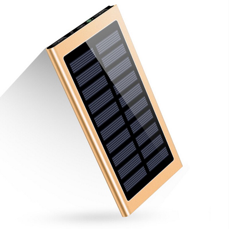 China Factory Slim Solar Power Bank 10000mAh Portable Charger Aluminum External Battery Backup Ultra Thin