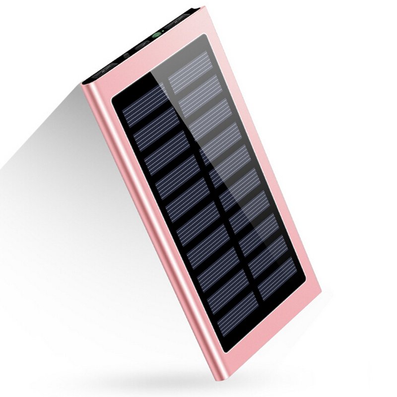 China Factory Slim Solar Power Bank 10000mAh Portable Charger Aluminum External Battery Backup Ultra Thin
