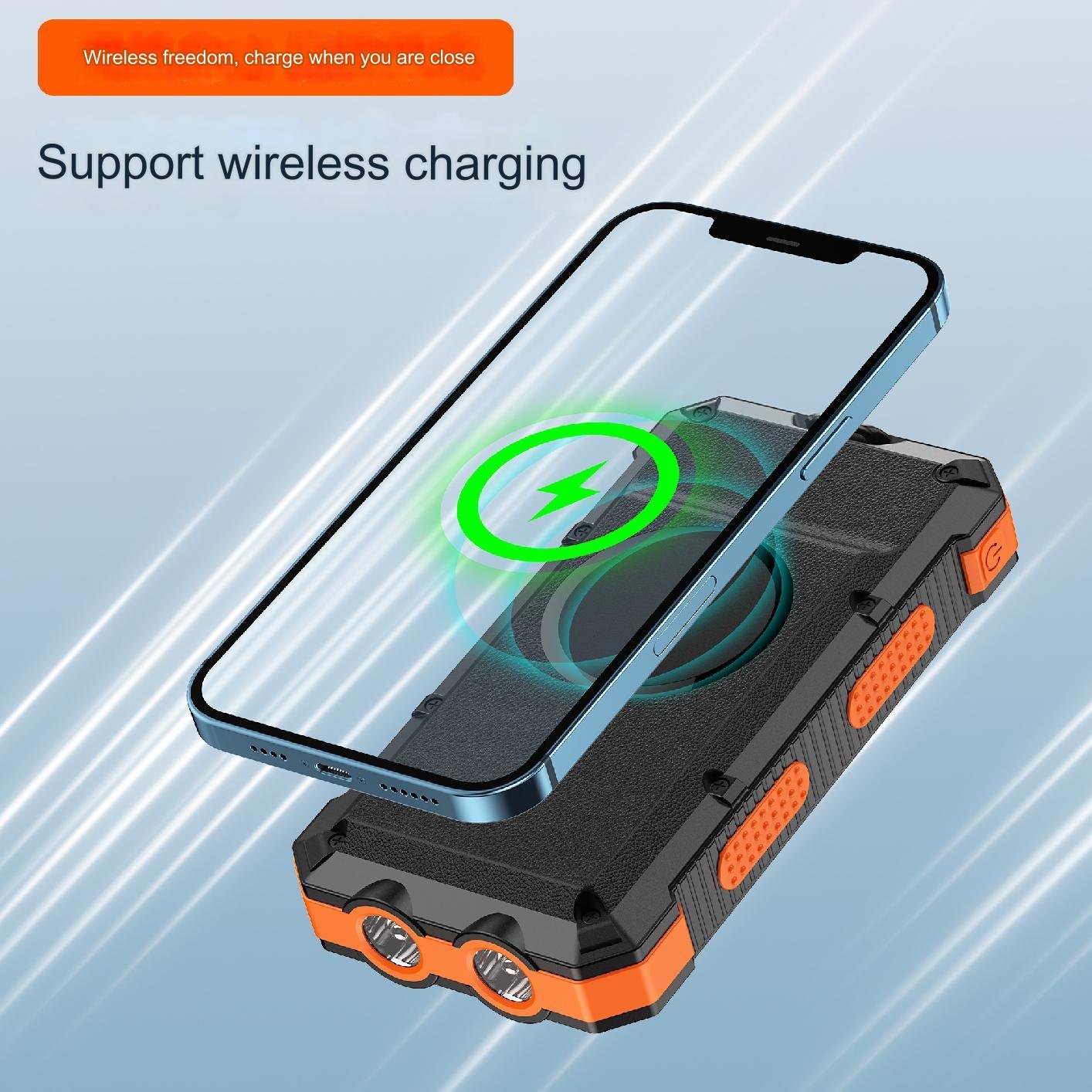 Hot on 20000Mah Portable Outdoor Lit Solar Energy Phone Charger Solar Powerbank Solar Power Bank Solar Mobile Charger