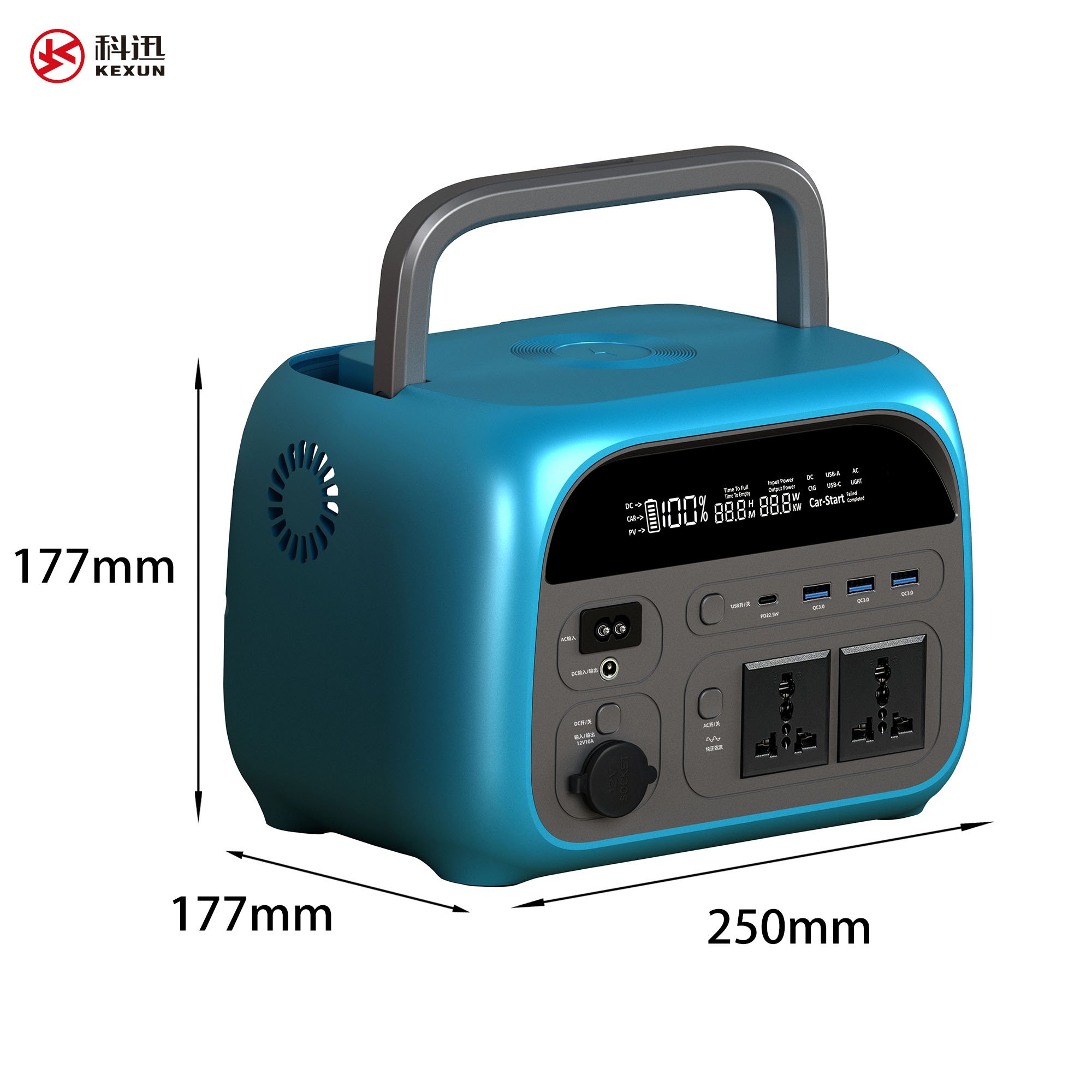 600W Outdoor Energy Storage Power Supply Solar Charging for Outdoor Camping, Emergency Power Outdoor Mobile Power Supply
