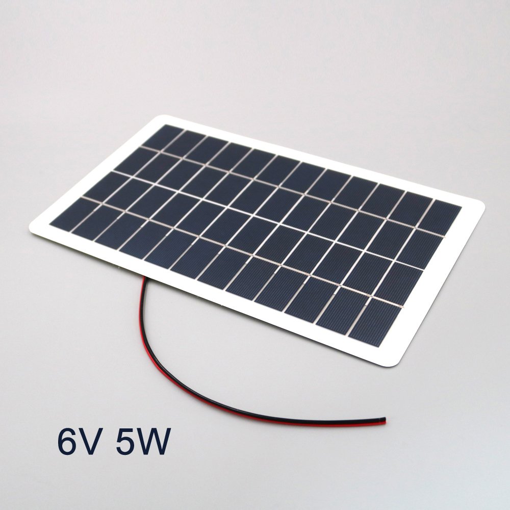 5V 6V 12V 18V 2W 4W 5W 7.5W with red black wire DC output solar panel charge regulators Small Solar Panel can do customization