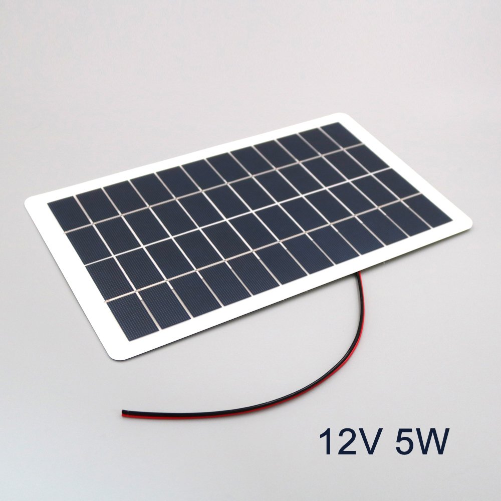 5V 6V 12V 18V 2W 4W 5W 7.5W with red black wire DC output solar panel charge regulators Small Solar Panel can do customization