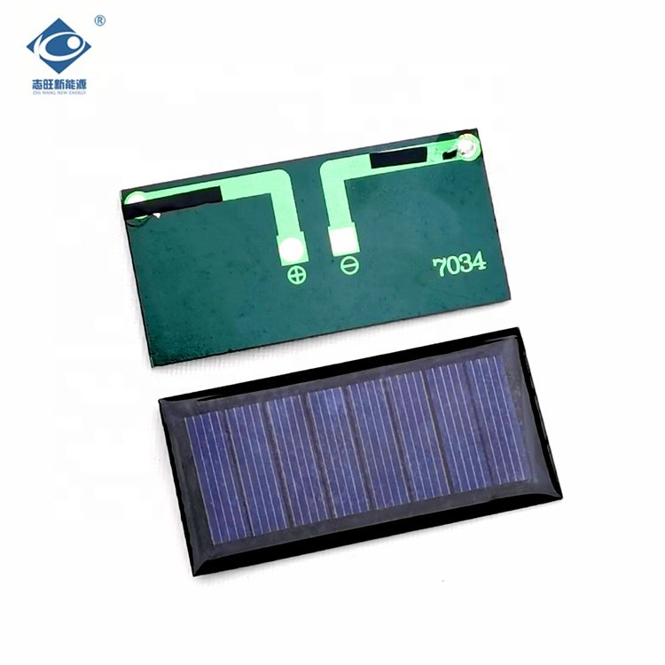 Lightweight Silicon Solar Panels 4V Portable Solar Panel Charger ZW-7034 Custom Mini Epoxy Solar Panel 0.26W