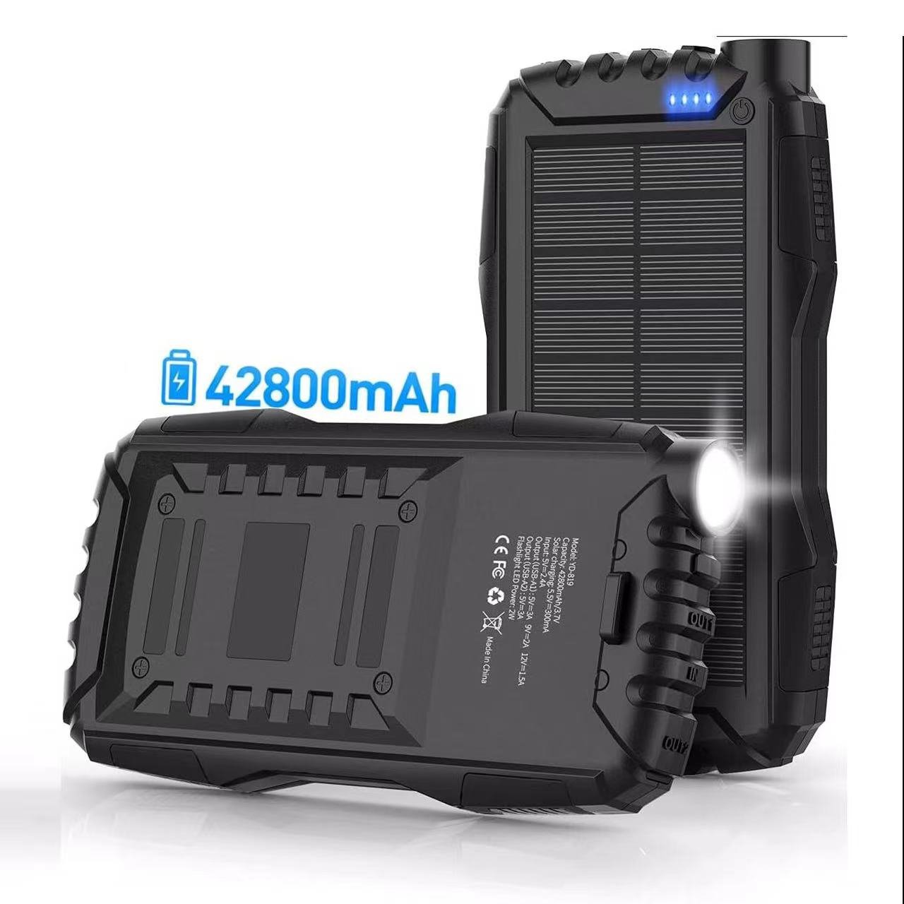 Universal 42800Mah Solar Power Bank 2 Usb Solar Powerbank 30000Mah 20000Mah Waterproof Solar Charger