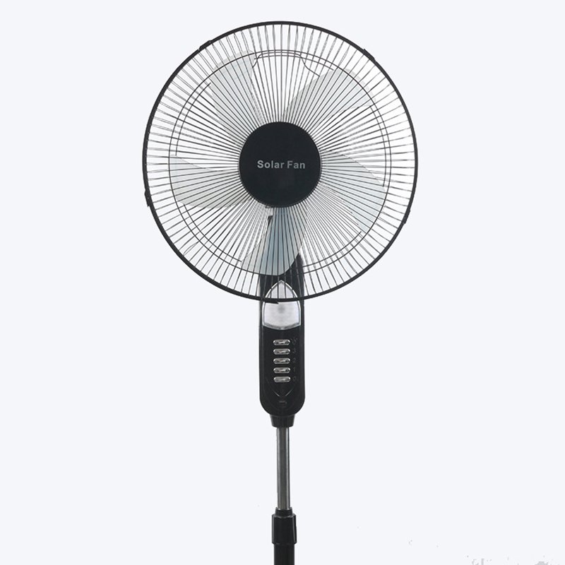 Portable Rechargeable Solar Powered Stand Fan 16 Inch Solar Panel Charging Floor Standing Fan