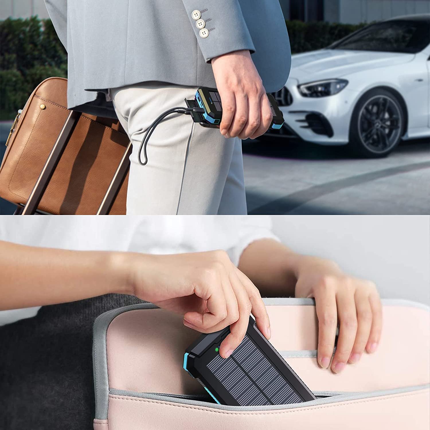 2021 High Capacity Charger 20000mah Waterproof Solar Power Bank Mobile Powerbank solar energy power banks for mobile phone