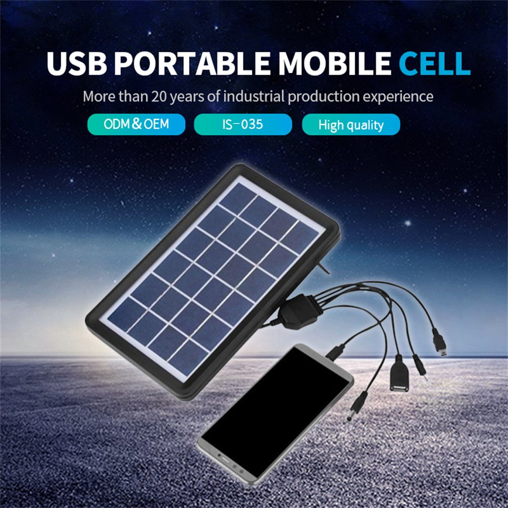 Multifunctional Solar Panel Power Bank Mobile Phone and Electronic Products Charger