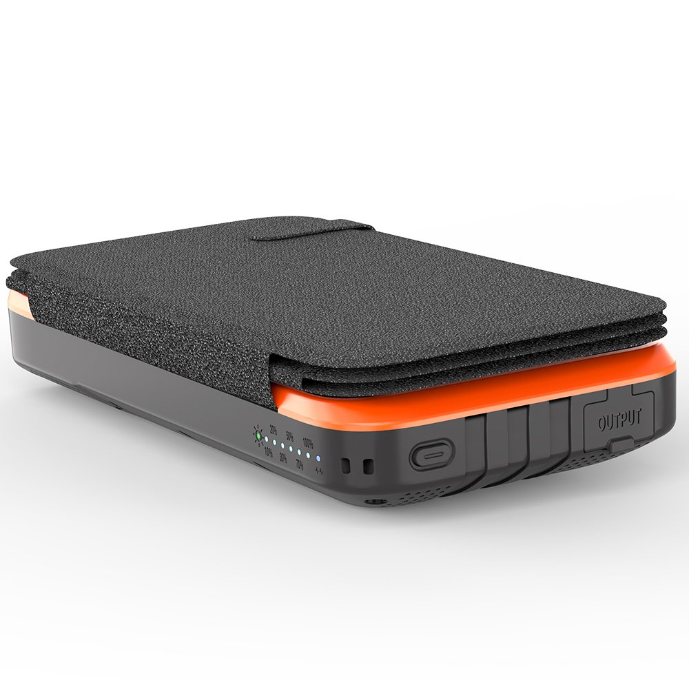 Solar Charger 43800mAh Power-Bank Portable Charger Fast Charging Qi 10W Wireless Charger 4 Solar Panel Built-in 2 Kinds Cable