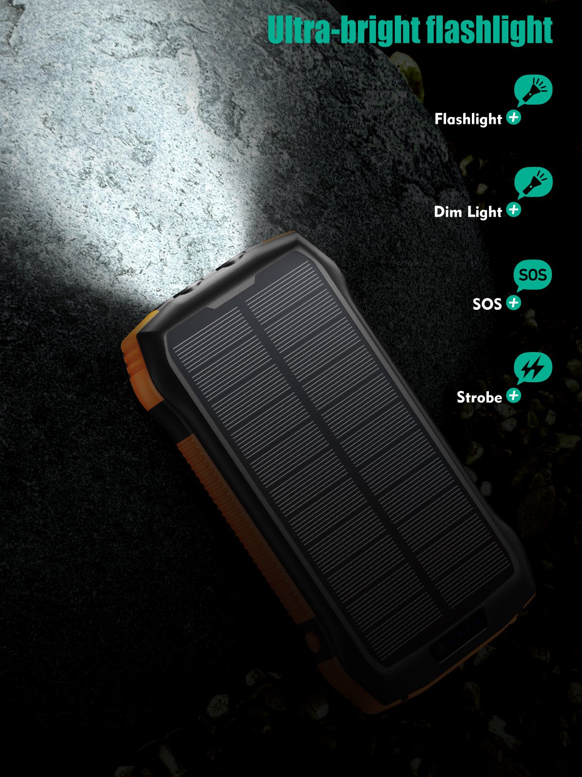 New Product 2024 Electronics Outdoor Portable Wireless Charger Large Capacity 26000mAh PD20W Fast Charging Solar Power Banks USB