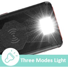 OEM factory new solar panels waterproof external backup battery portable Qi wireless charger 16000mAh powerbank