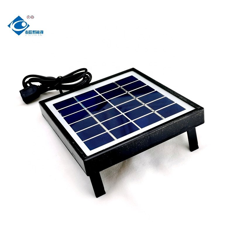 6V Mini Solar Panels Power Charger ZW-2W-6V-3 Glass Laminated Solar Panel 2W Transparent Glass Solar Panel