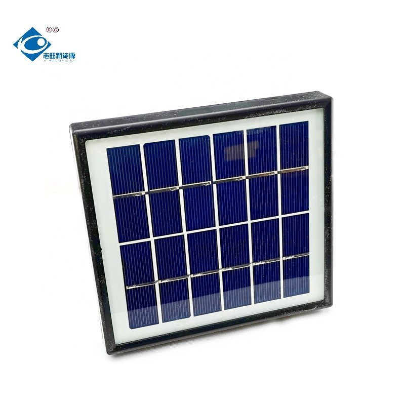 6V Mini Solar Panels Power Charger ZW-2W-6V-3 Glass Laminated Solar Panel 2W Transparent Glass Solar Panel