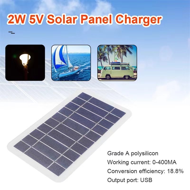 Solar Charger 6V 2w Mini Solar Panel Power System Portable Battery Regulator Charge Mobile Phone