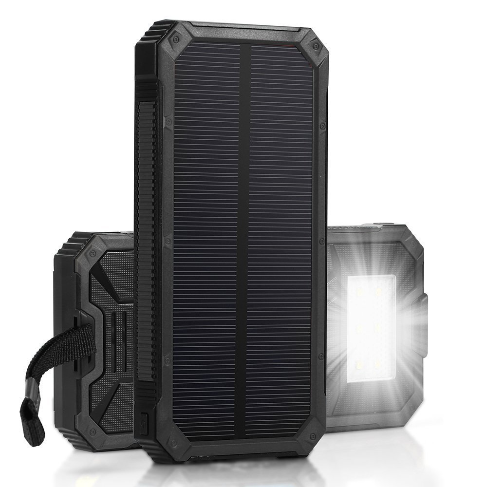 High Capacity Ultra Slim Portable Solar Power Bank 15000mAh Solar Charger for Mobile Phones