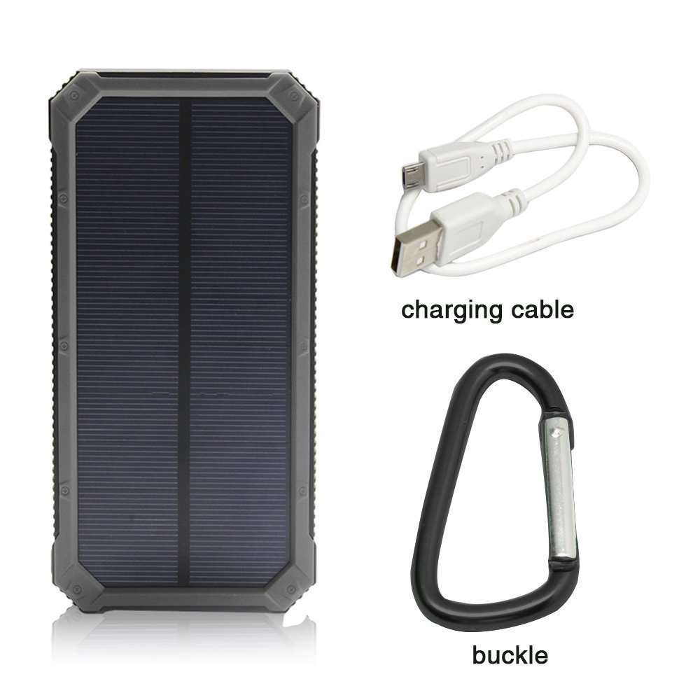 High Capacity Ultra Slim Portable Solar Power Bank 15000mAh Solar Charger for Mobile Phones