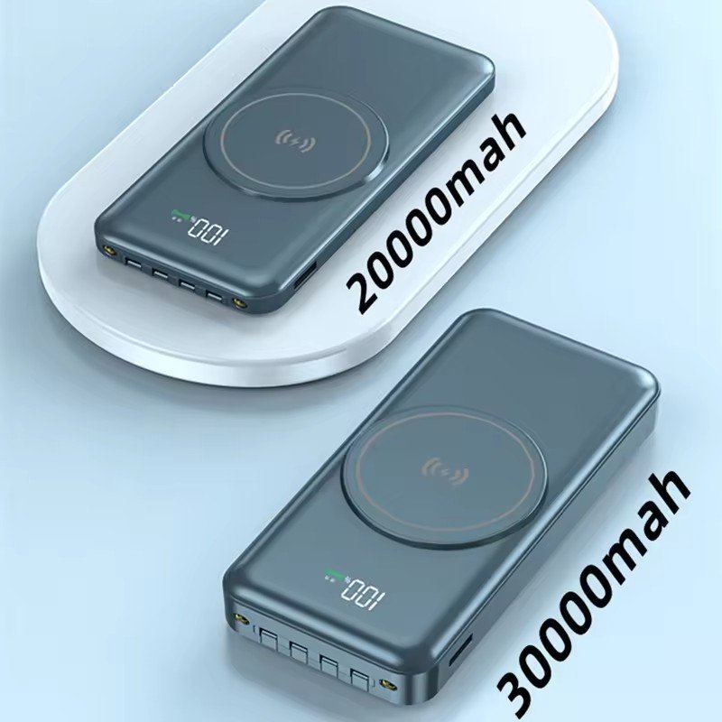 hot selling Magnetic wireless power bank wireless charging power banks with cable 20000mah portable charger power bank 30000mah