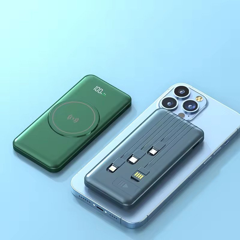 hot selling Magnetic wireless power bank wireless charging power banks with cable 20000mah portable charger power bank 30000mah