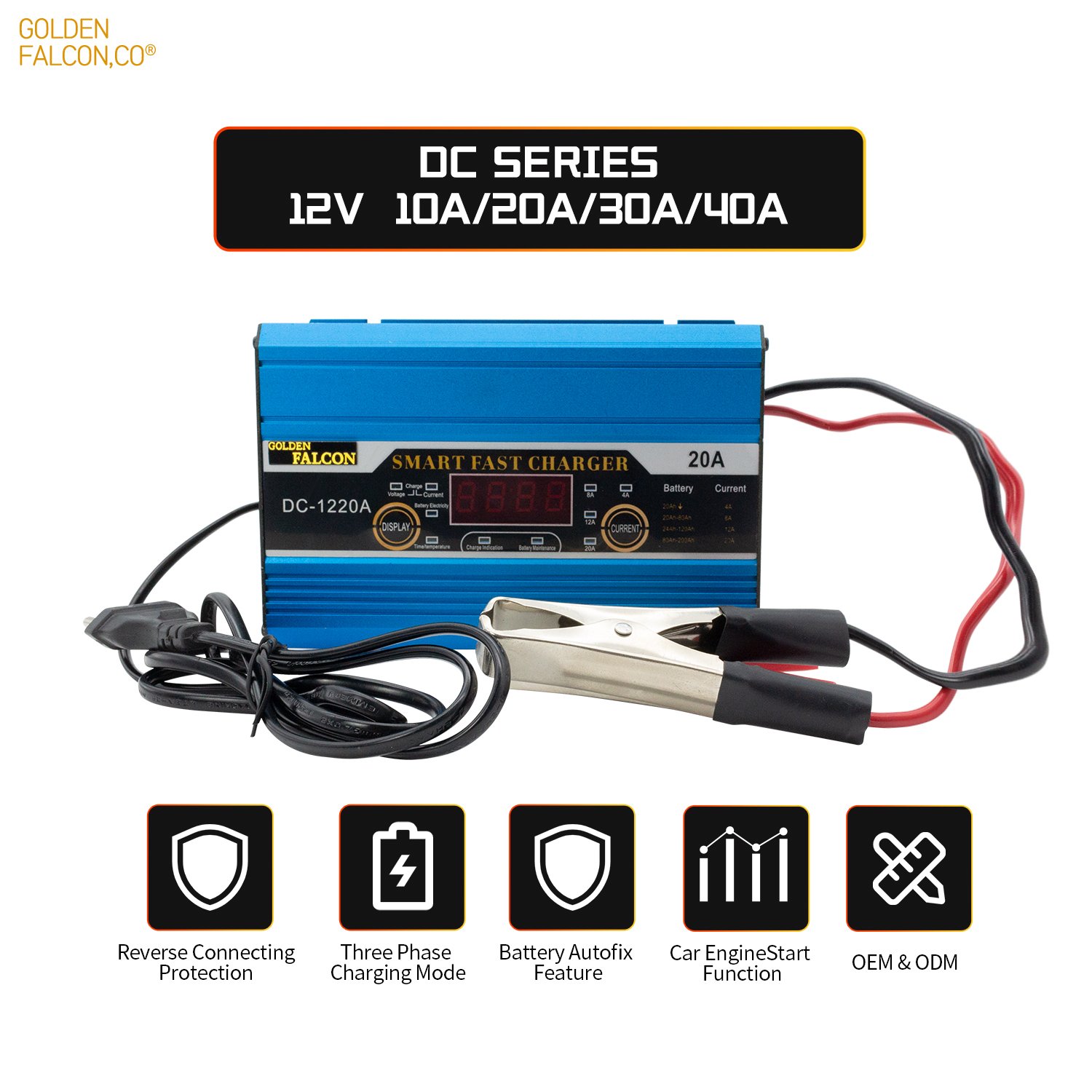 12v 20a Intelligent Lead Acid Charging Auto Solar Car Battery Charger