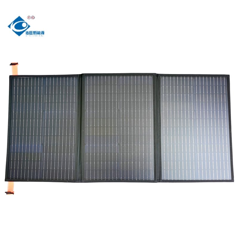 18V Collapsible Solar Panels ZW-100W-FP ETFE Coating Mono Folding Solar Panels 100W Outdoor Portable Solar Panel Charger