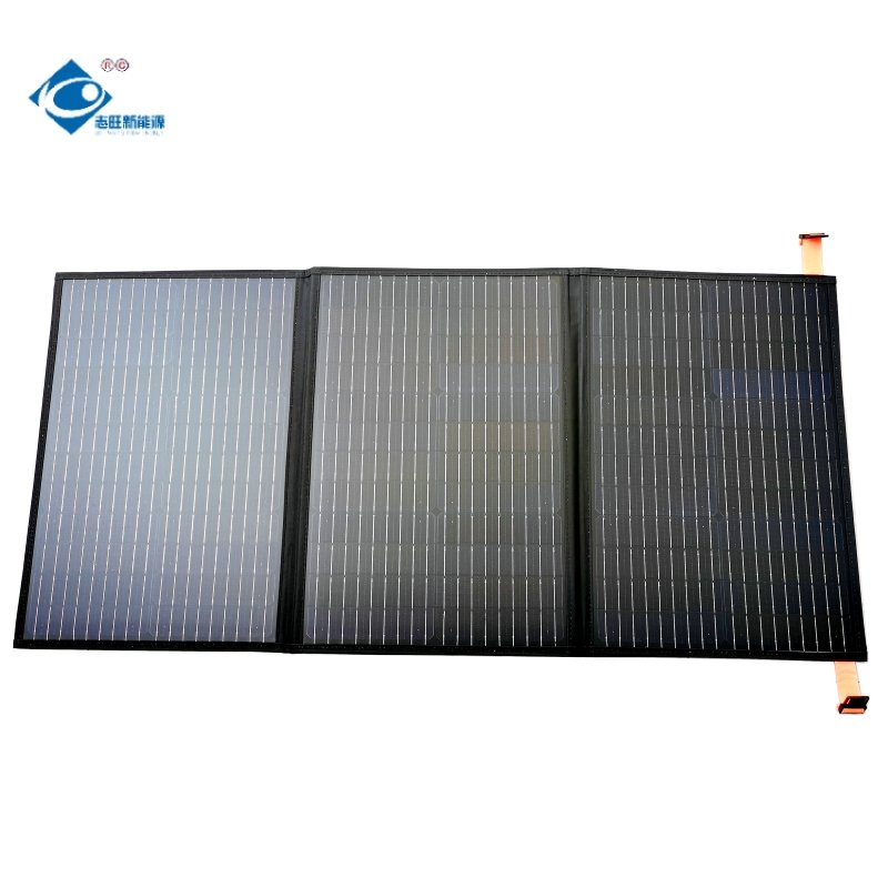 18V Collapsible Solar Panels ZW-100W-FP ETFE Coating Mono Folding Solar Panels 100W Outdoor Portable Solar Panel Charger