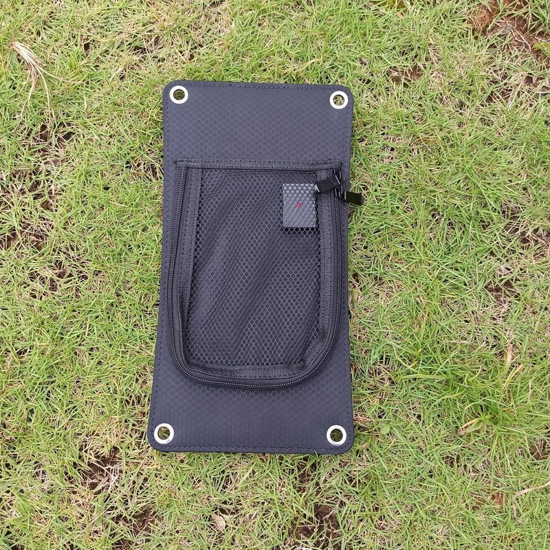 Black Waterproof 7w Sun Power PV Solar Panel Smart Cell Phone Charger usb 5v Outdoor Portable Solar Power Bank Slim Charger