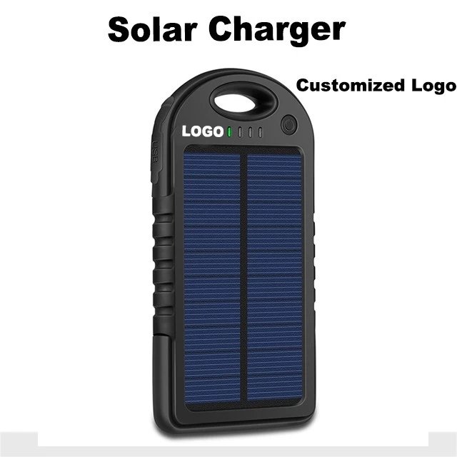 Hotsale hot sale 5000mah Solar Charger Power Bank Waterproof Solar Power Bank for iPhone Xs max, Mobile Phone Charger power bank