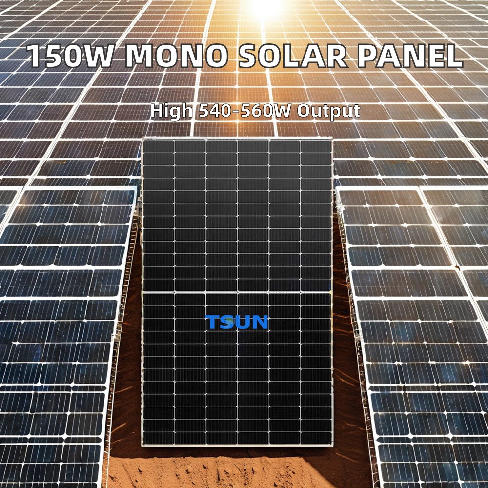 150W Monocrystalline Silicon Solar Panel PERC Technology Mini Solar Power System 540W Half Cell 18V Front Glass Cover OEM Power