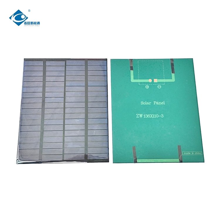 Mobile Phone Solar Panel Charger ZW-136110-18V Lightweight Solar PV Module 2W Customized Epoxy Sealed Solar Panel 18V