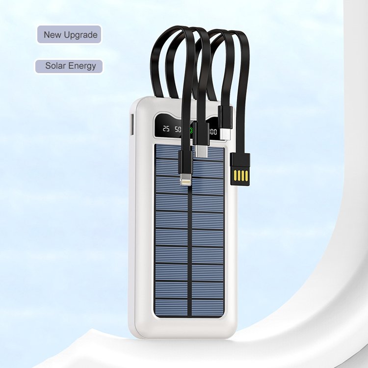 Factory Outlet Outdoor Portable Solar Panel Charger Powerbank Trending Mobile Phone Fast Charging 20000Mah Solar Power Bank