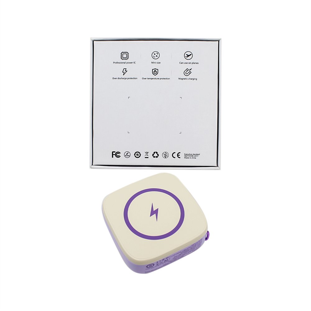 2024 New E53 Magnetic Wireless Power Bank 10000 mAh Fashion Camera Model With Watch Earphone Charging Portable Power Bank
