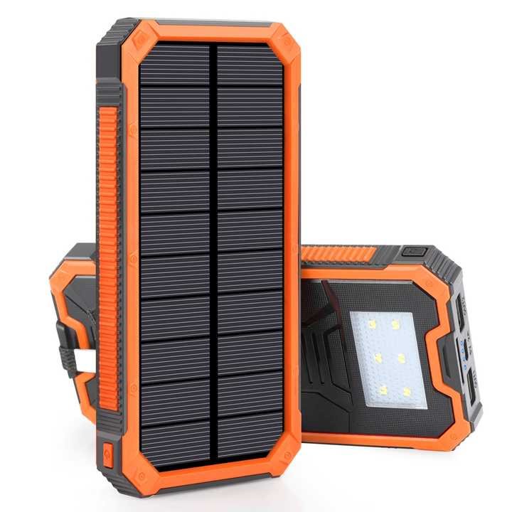 Sasum trending green charger solar panel power station new trending camping flashlight lanyard power bank