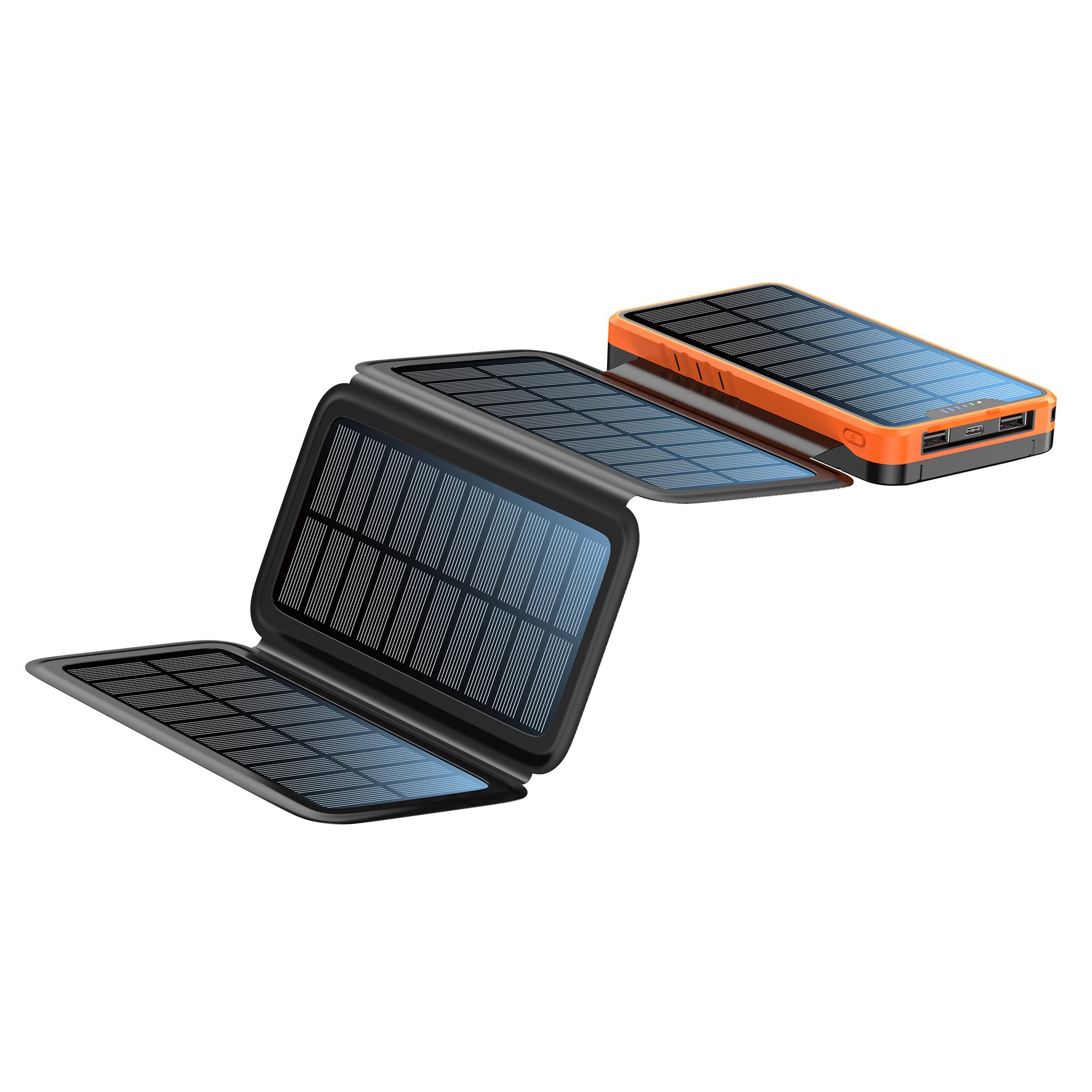 Trending Products 2024 New Arrivals OEM Waterproof Dual USB 5V 2A Camping Light Foldable Solar Panel Powerbank Charger 20000mAh