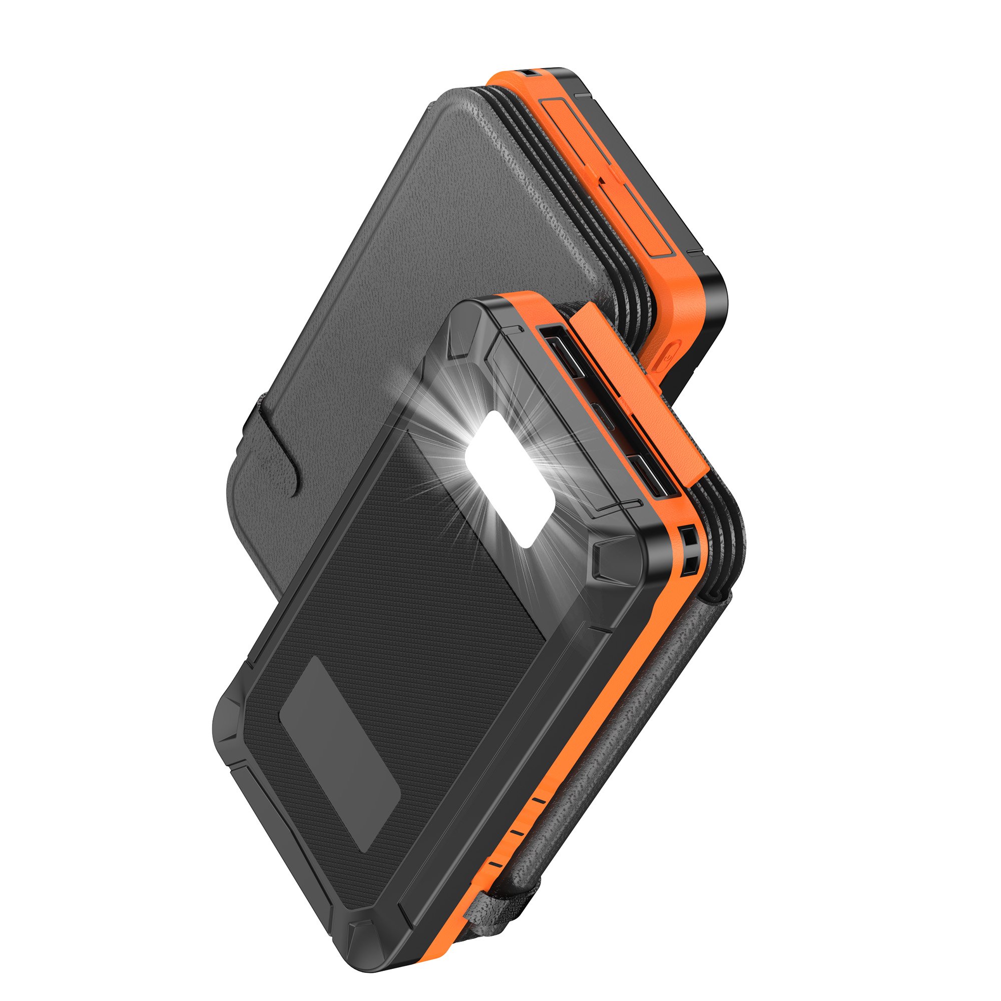 Trending Products 2024 New Arrivals OEM Waterproof Dual USB 5V 2A Camping Light Foldable Solar Panel Powerbank Charger 20000mAh