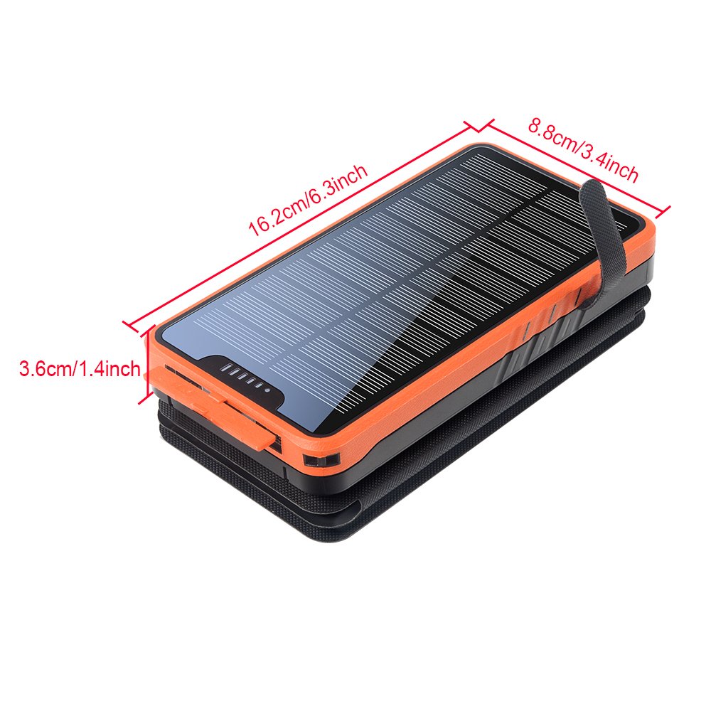 Trending Products 2024 New Arrivals OEM Waterproof Dual USB 5V 2A Camping Light Foldable Solar Panel Powerbank Charger 20000mAh