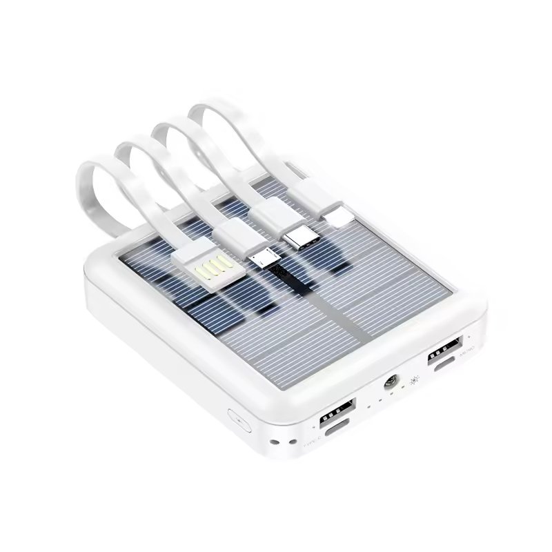 RUNCEIN Solar Power Bank 20000mAh Portable Solar Phone Charger with Flashlight 4 Output Ports Compatible Camping Hiking Trips