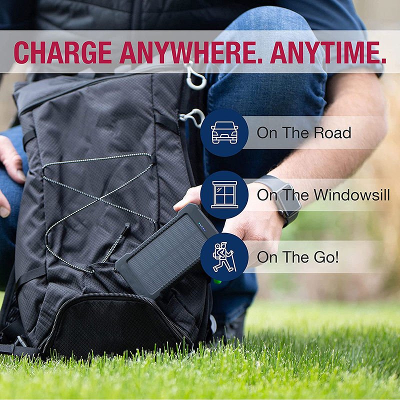 20000mAh Solar Power Bank Dual USB PowerBank Waterproof Battery Charger Portable power banks Solar Panel with LED Light