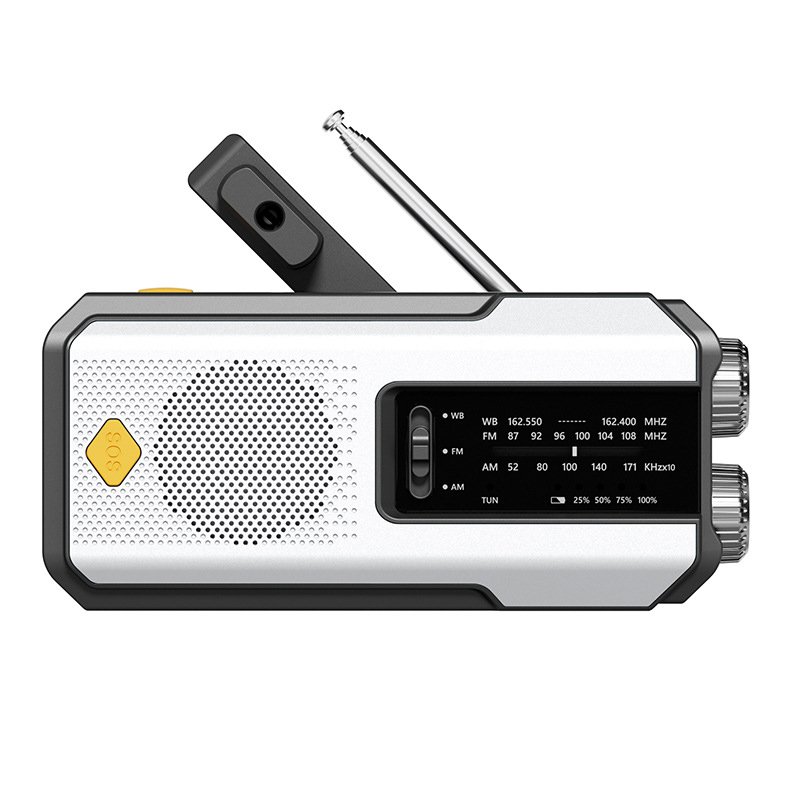 Portable Emerncy Hand Crank Power Bank 2000mAh Dual Use Flashlight Mobile Phone Charger for Charging