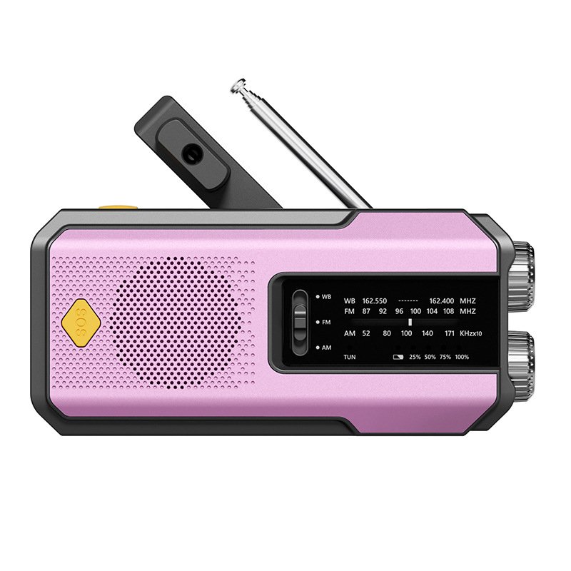 Portable Emerncy Hand Crank Power Bank 2000mAh Dual Use Flashlight Mobile Phone Charger for Charging